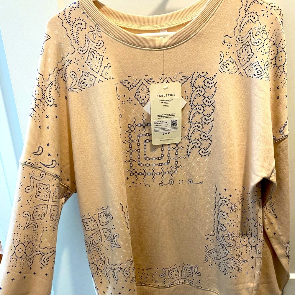 Fabletics bandana print sweatshirt
